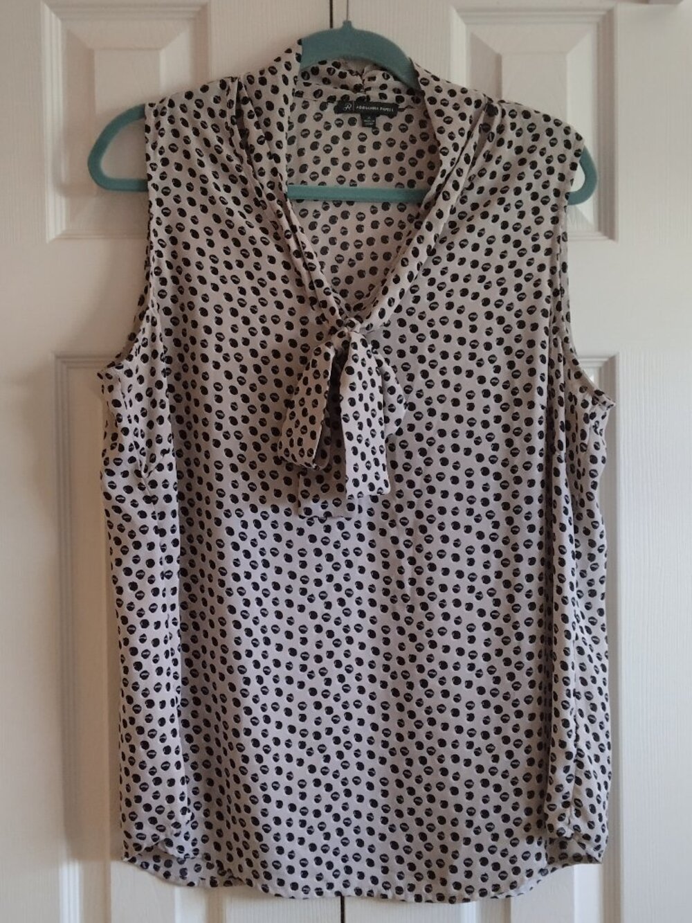 ADRIANNA PAPELL CREAM & BLACK WOMENS TOP SIZE XL